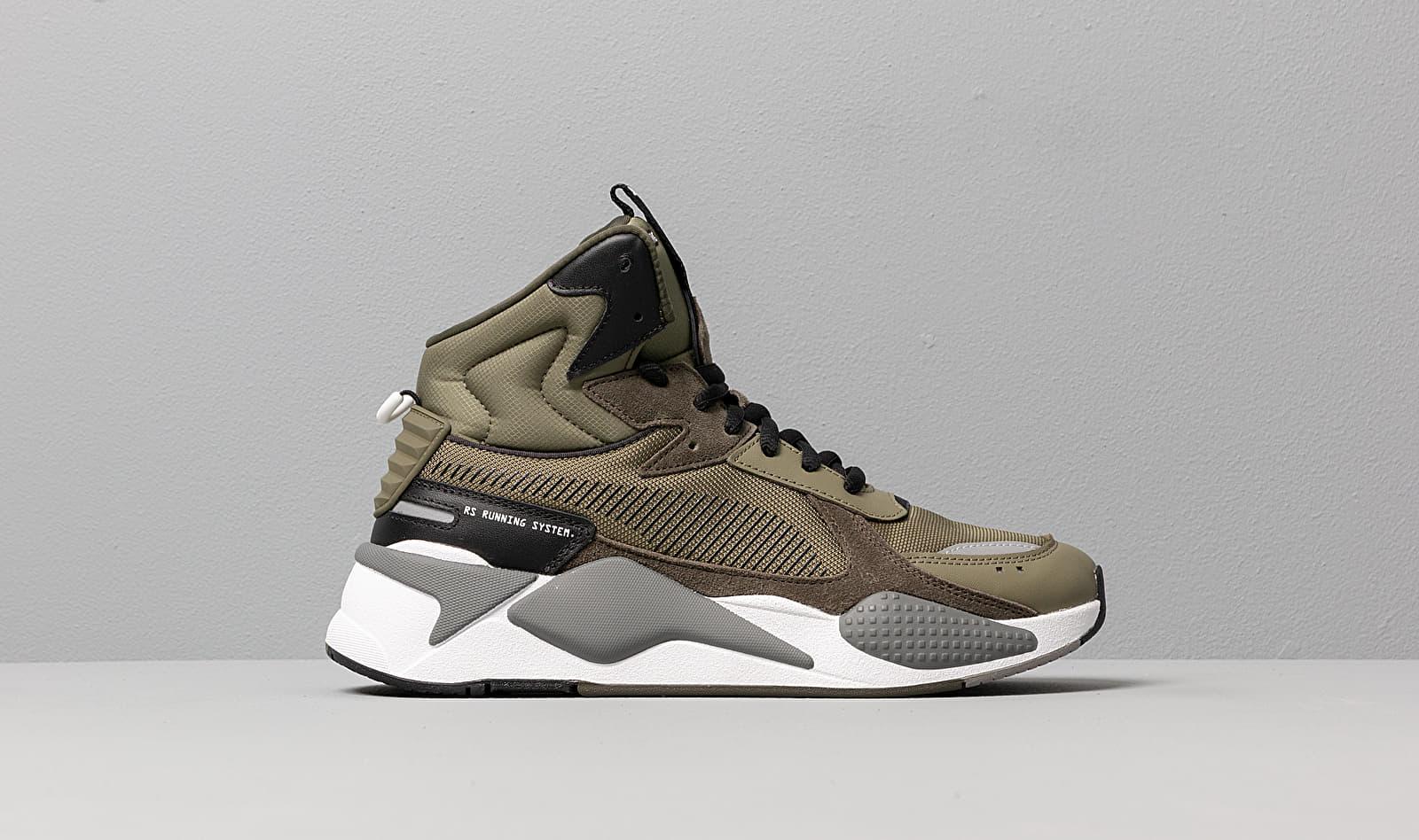 olive green puma high tops