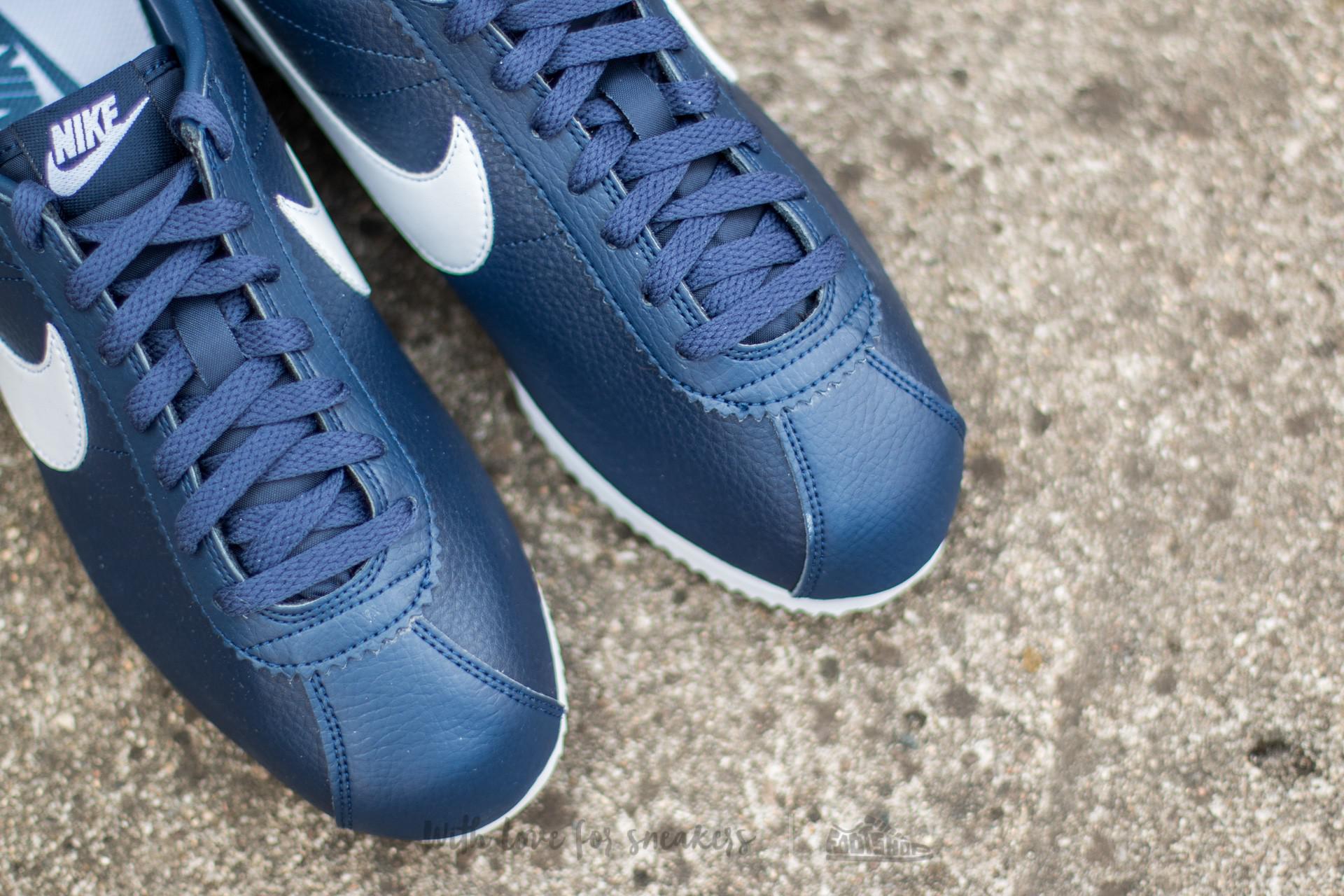 intersección Típico Inferir Nike Classic Cortez Leather Midnight Navy/ White in Blue for Men | Lyst