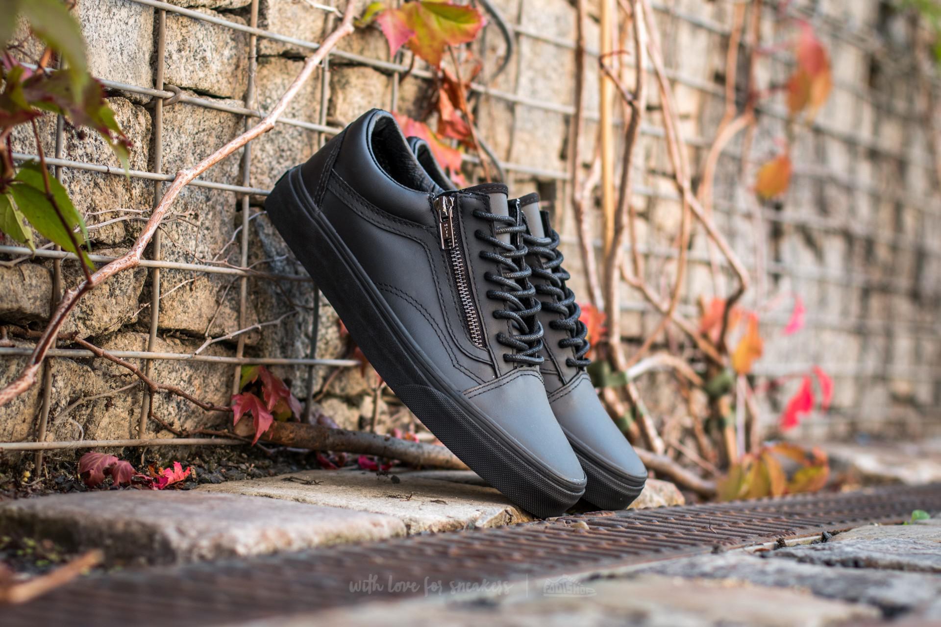 vans old skool black footshop