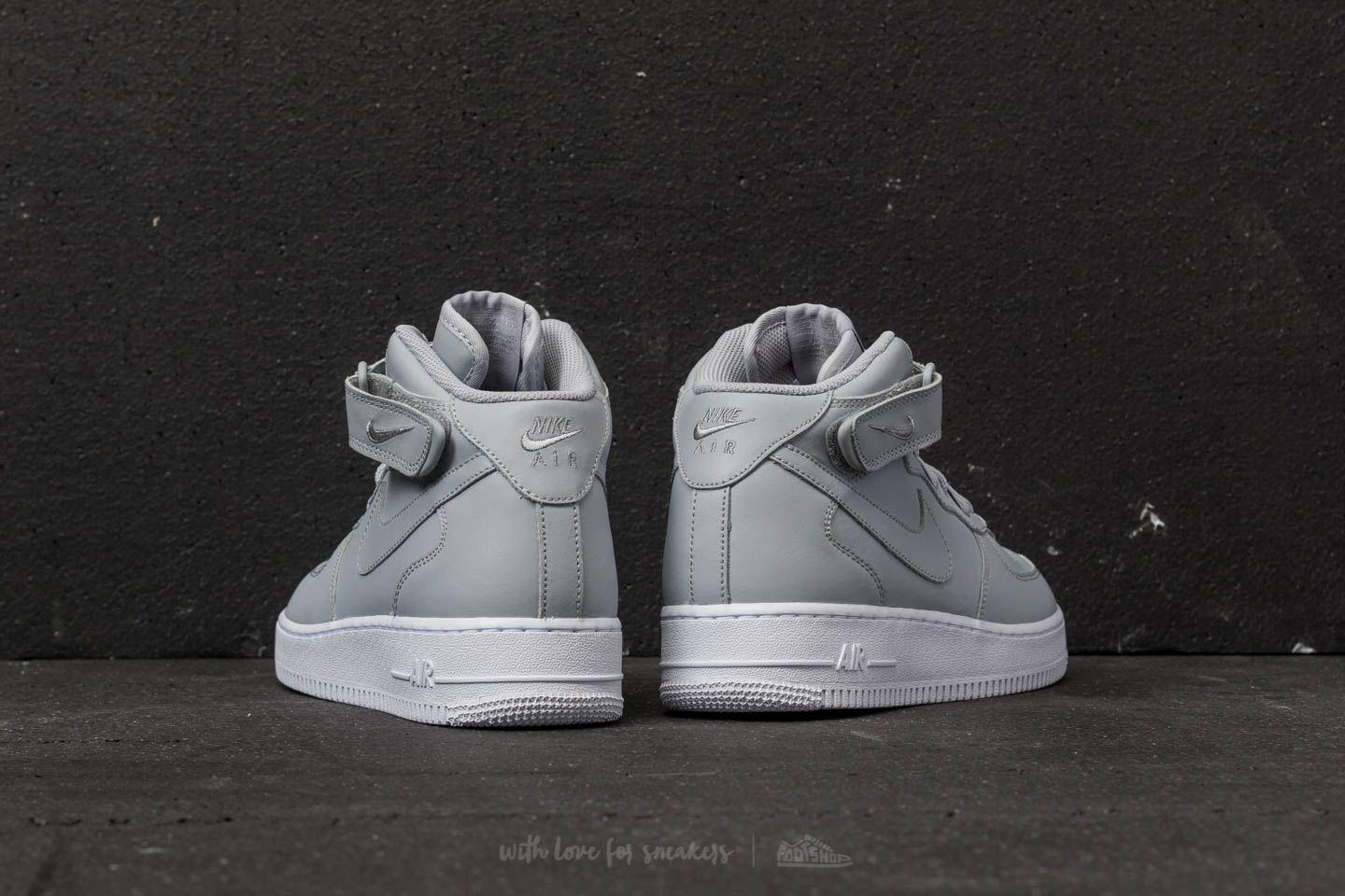 Nike Air Force 1 Mid '07 Wolf Grey/ Wolf Grey-white in Gray for Men | Lyst