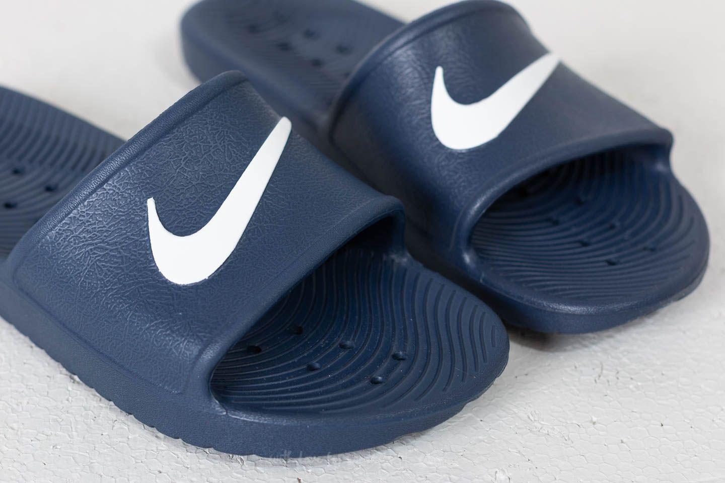 nike kawa slide navy blue