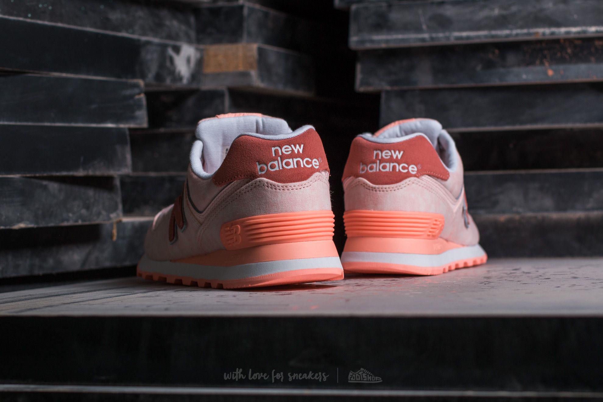 new balance 574 peach