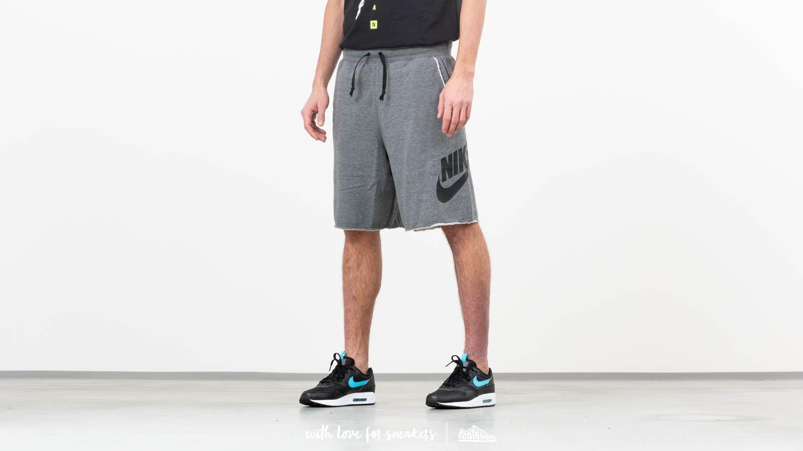 Nike Cotton Alumni Shorts in Charcoal Heather (Gray) for Men | Lyst