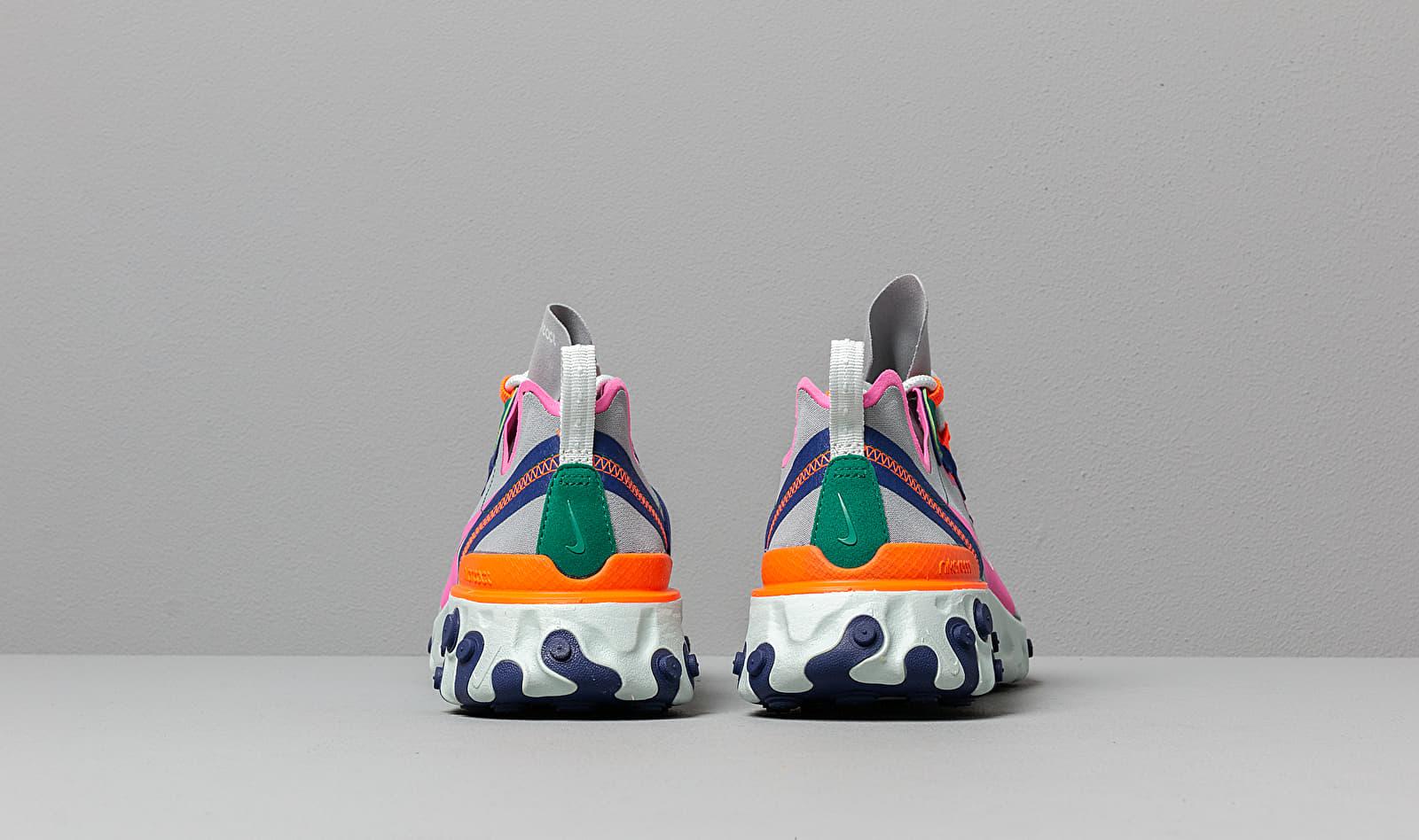 Nike W React Element 55 Wolf Grey Laser Fuchsia Hyper Crimson In Gray Lyst