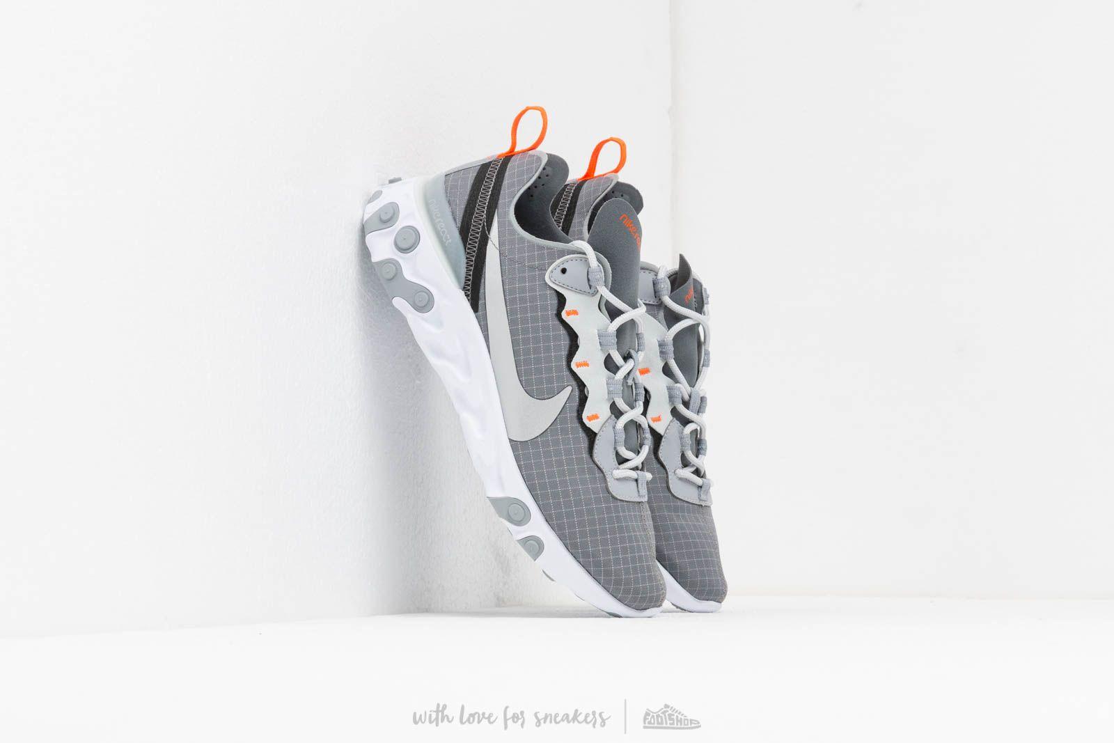 nike react element 55 cool grey hyper crimson