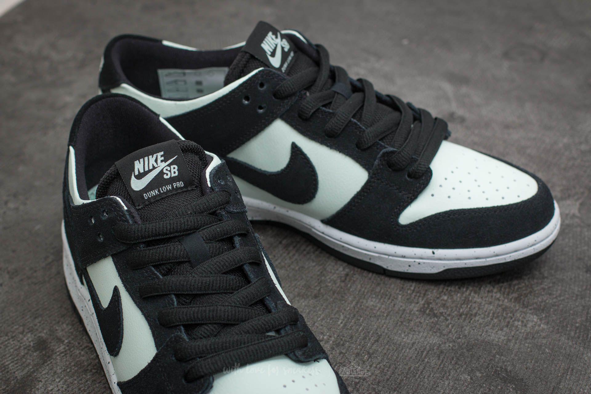 Nike Leather Sb Zoom Dunk Low Pro Black/ Black-barely Green-white for Men -  Lyst