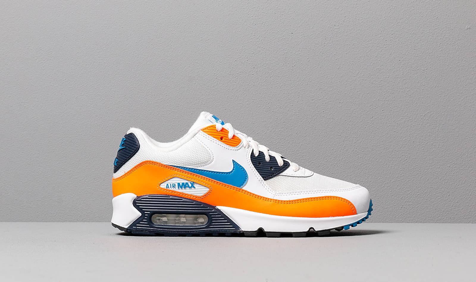 Nike Air Max 90 Essential White Photo Blue Total Orange fur Herren Lyst DE