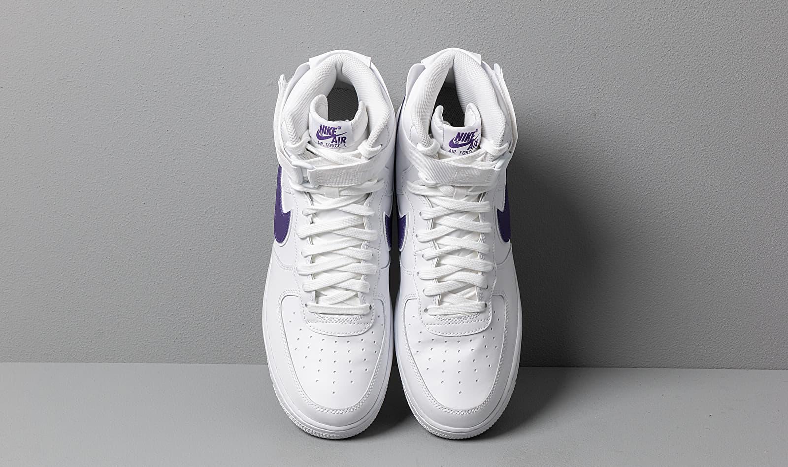 Nike Men Air Force 1 '07 Lv8 (white / white-coast-field purple)