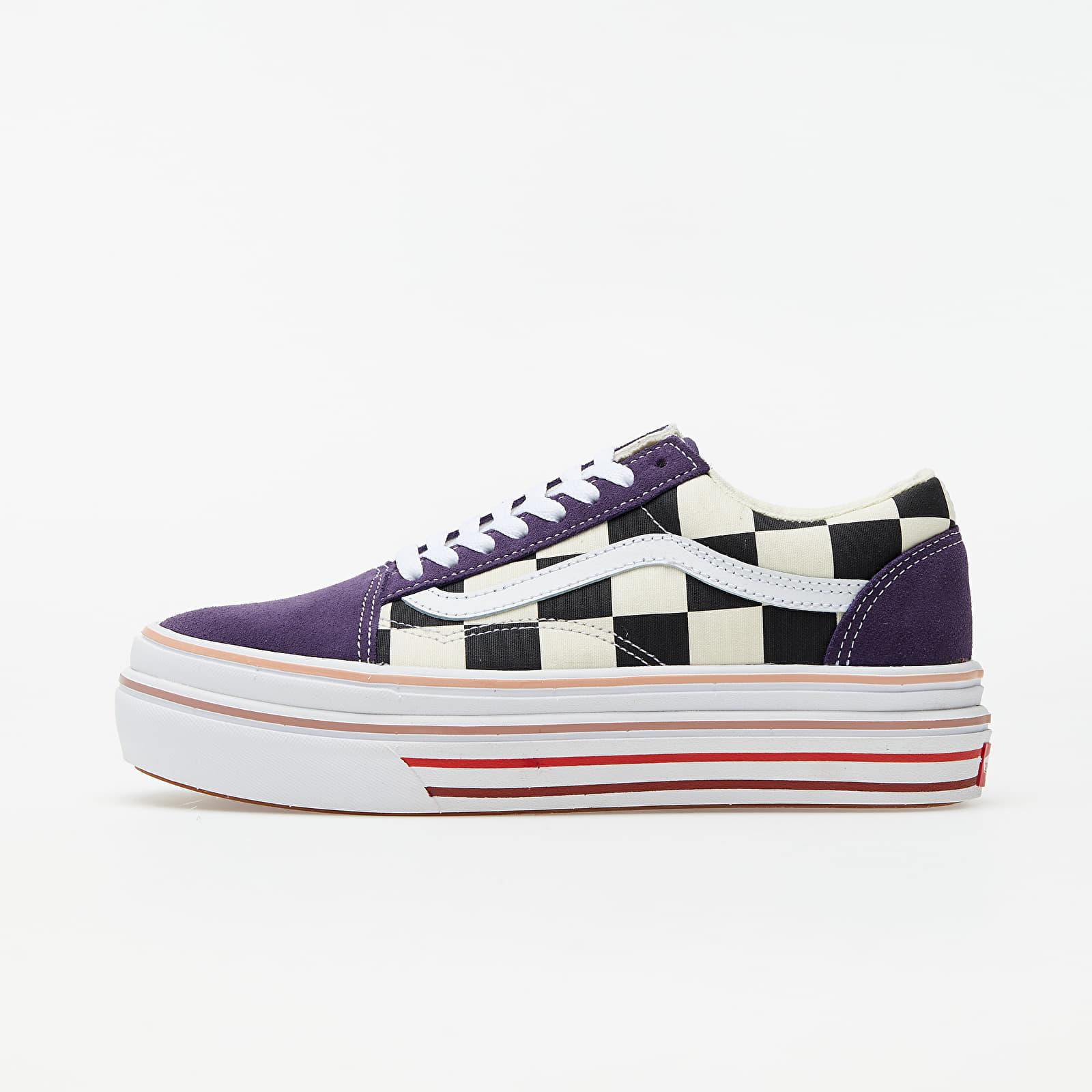 Vans Super Comfycush Old Skool (suede) Purple Checkerboard - Lyst