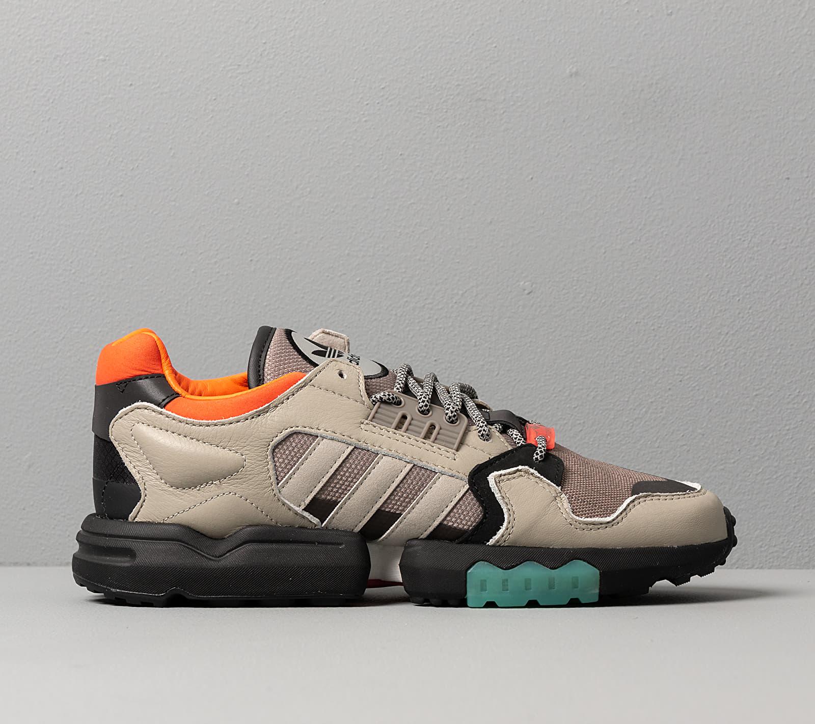 adidas originals zx torsion trail shoe in sesame and orange