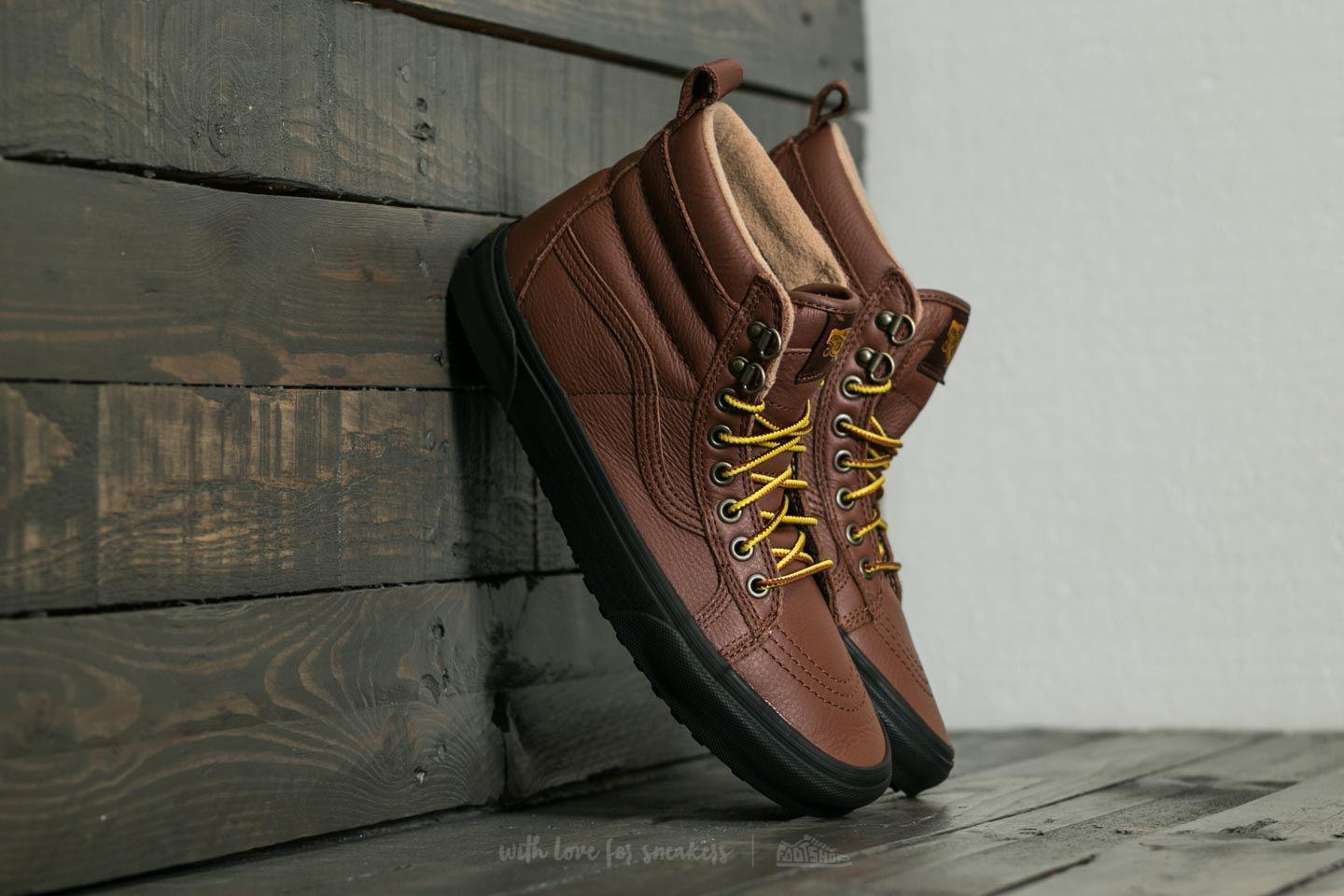 vans sk8 hi mte leather brown