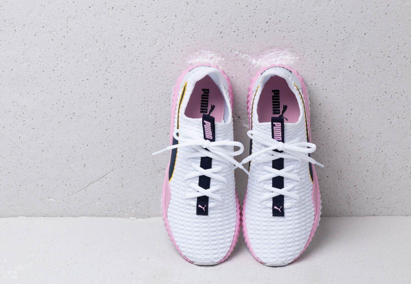 puma defy white pale pink