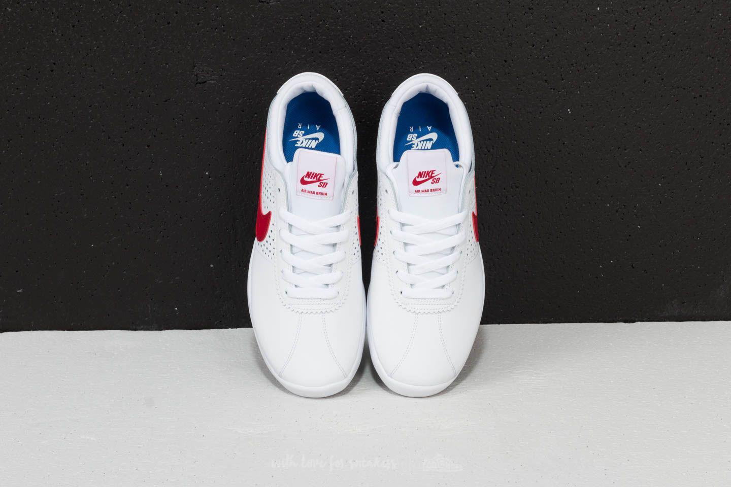 Nike Leather Sb Air Max Bruin Vapor White/ Gym Red/ Game Royal for Men |  Lyst