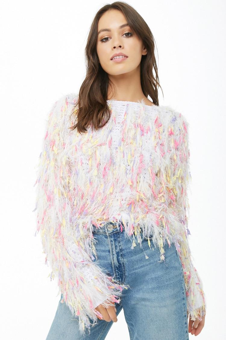 shaggy fringe sweater