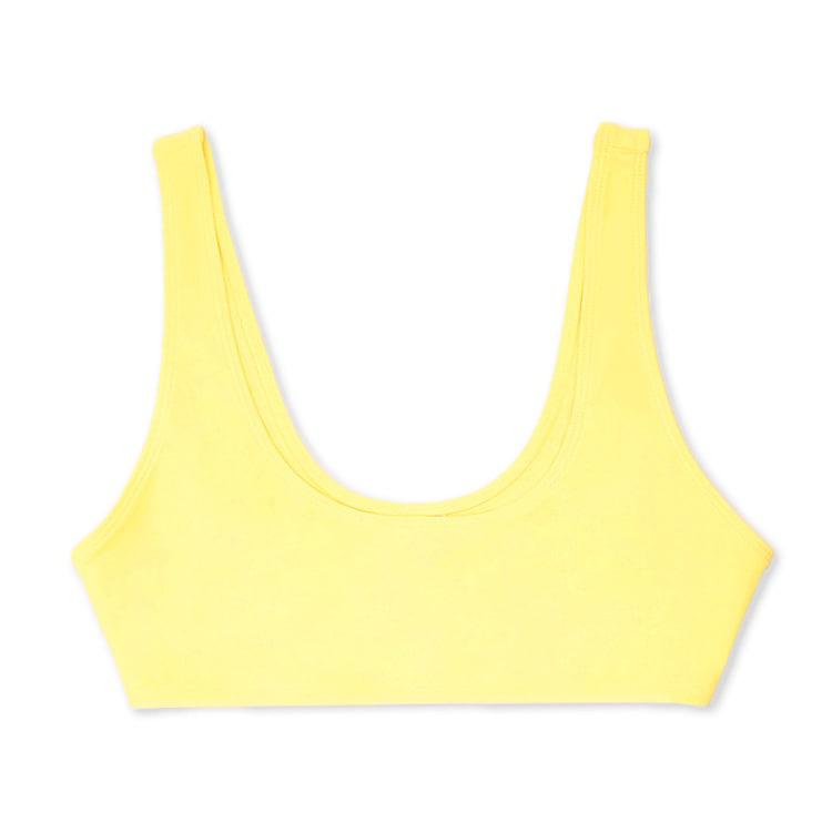 yellow scoop neck bikini
