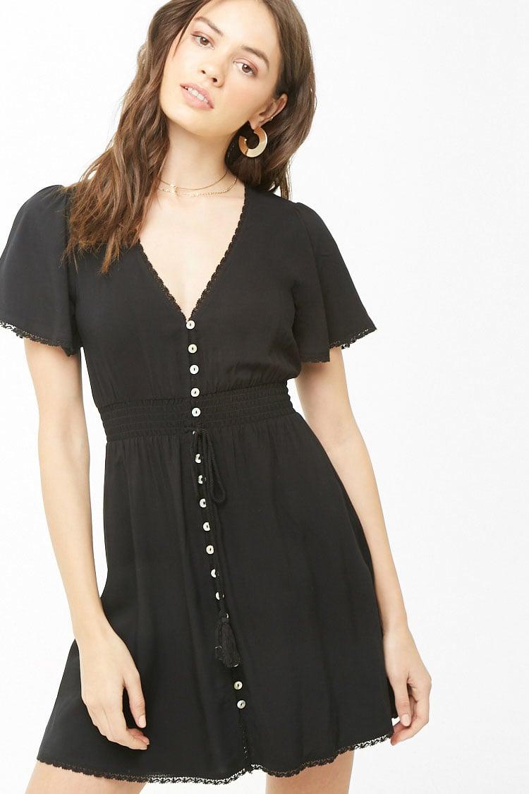 button front mini dress forever 21
