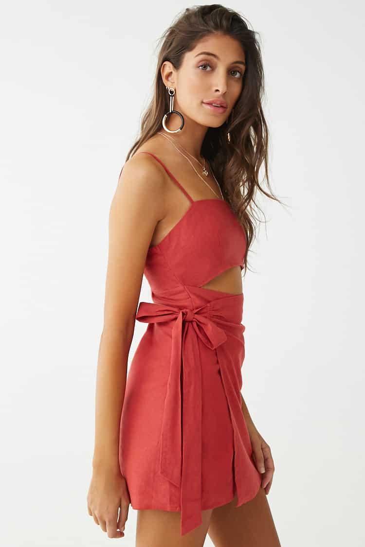 cutout wrap dress