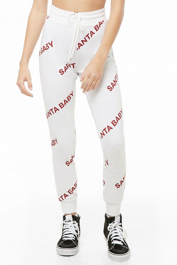 Forever 21 Fleece Santa Baby Graphic Joggers - Lyst