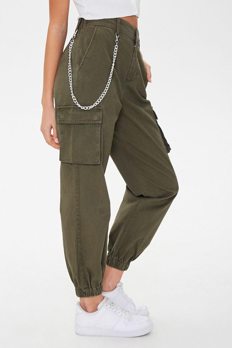Cotton Londyn Curb Chain Cargo Joggers 