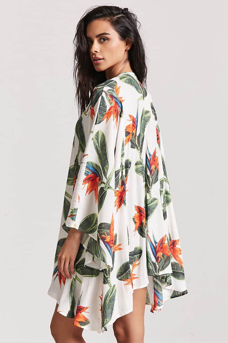 floral swim cover up