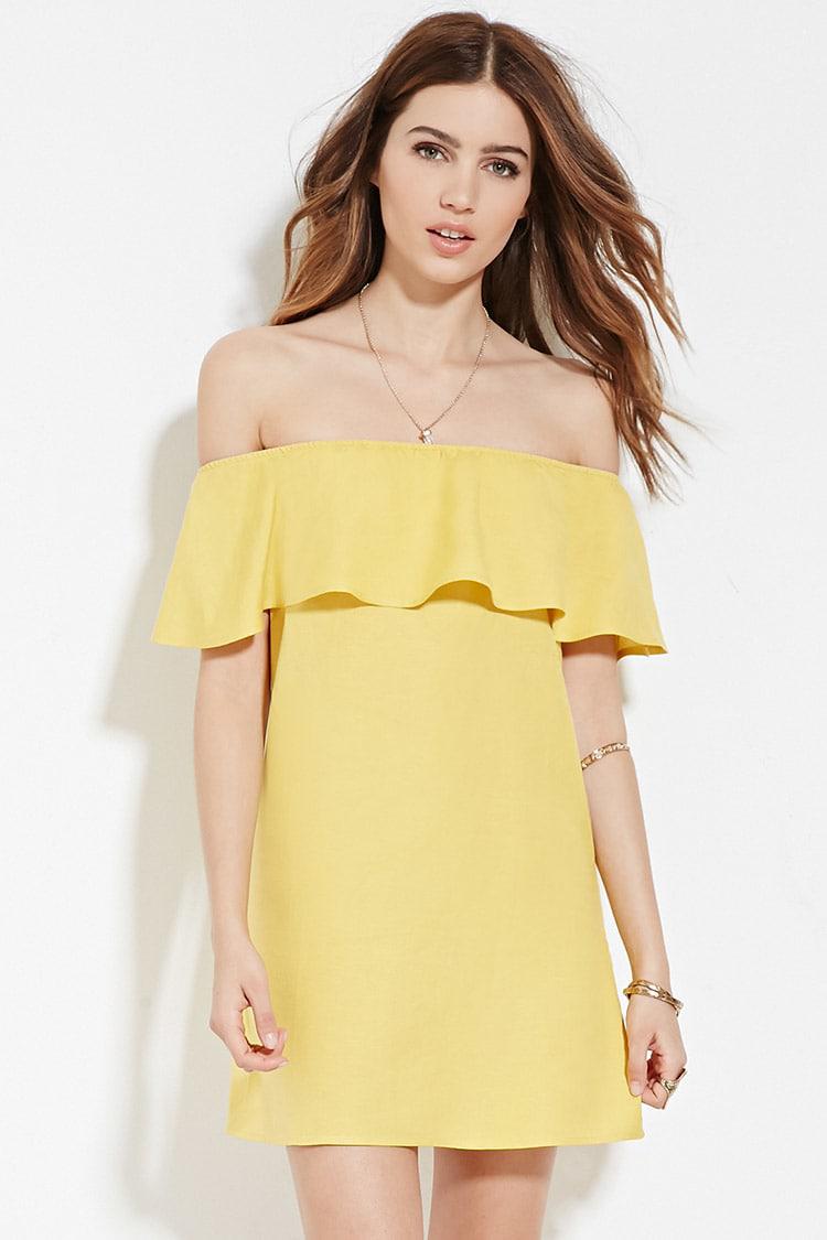 forever 21 off the shoulder mini dress