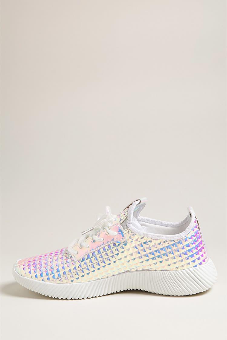 iridescent tennis shoes