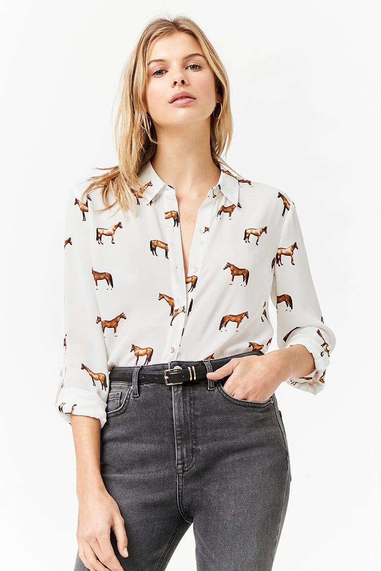 forever 21 horse blouse
