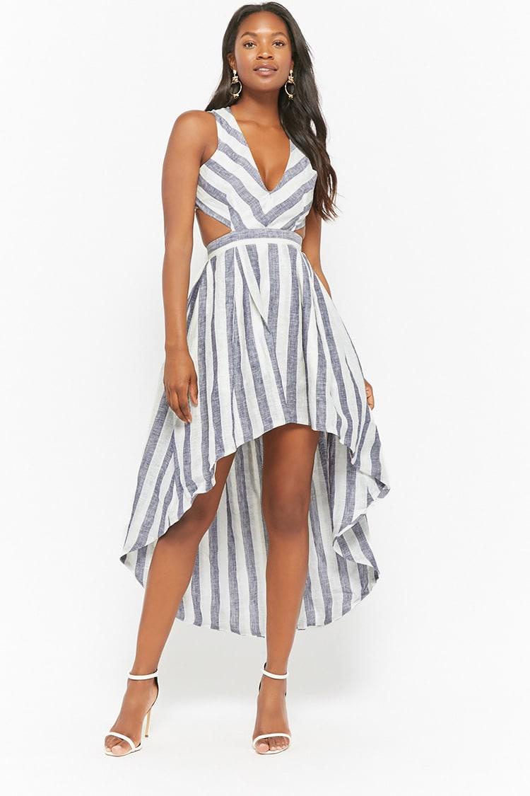 high low linen dress