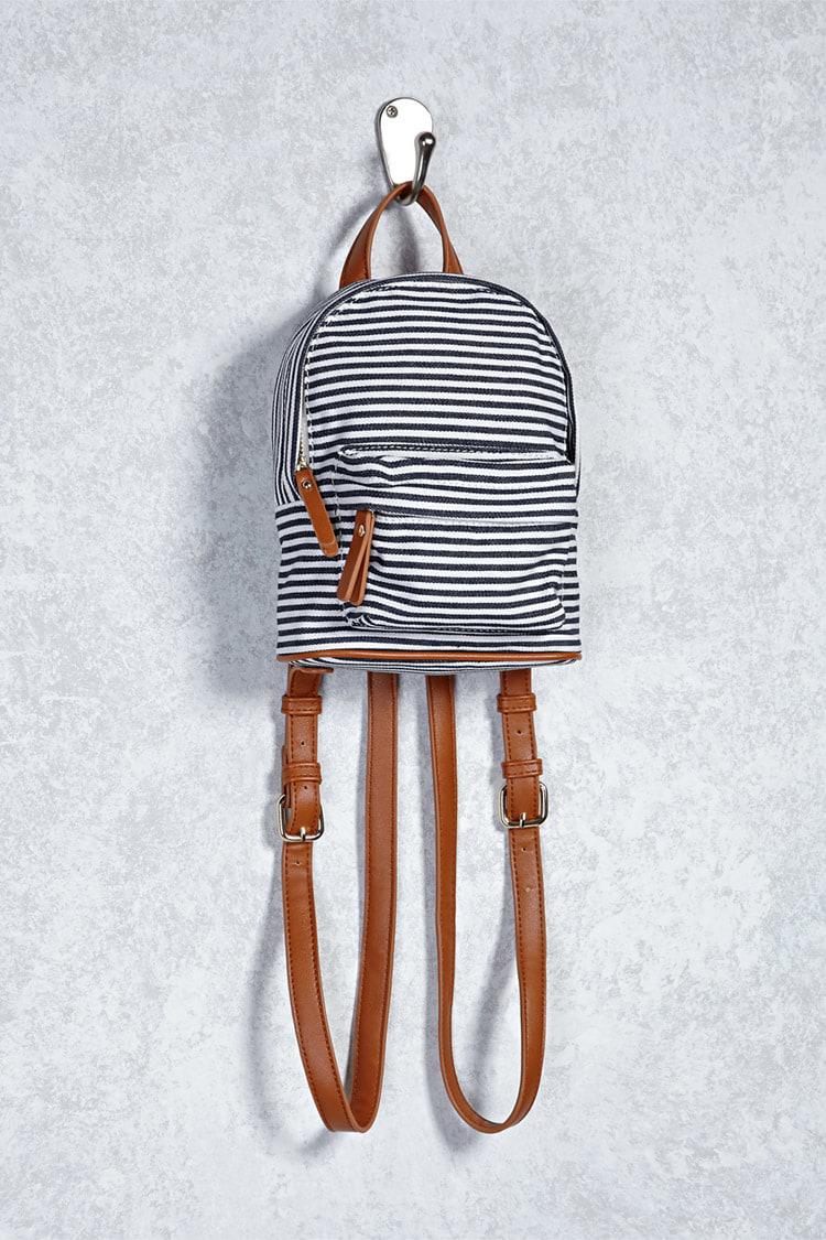 striped mini backpack
