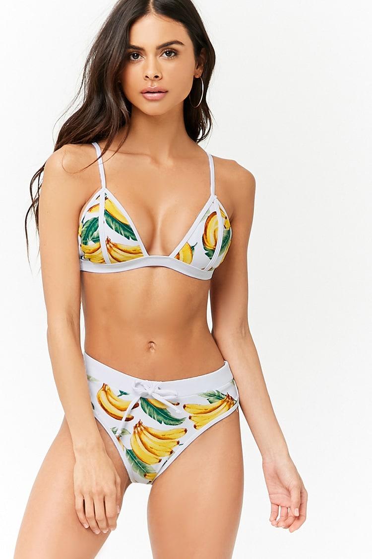 Forever 21 Synthetic Women's Banana Print Bikini Bottoms - Lyst