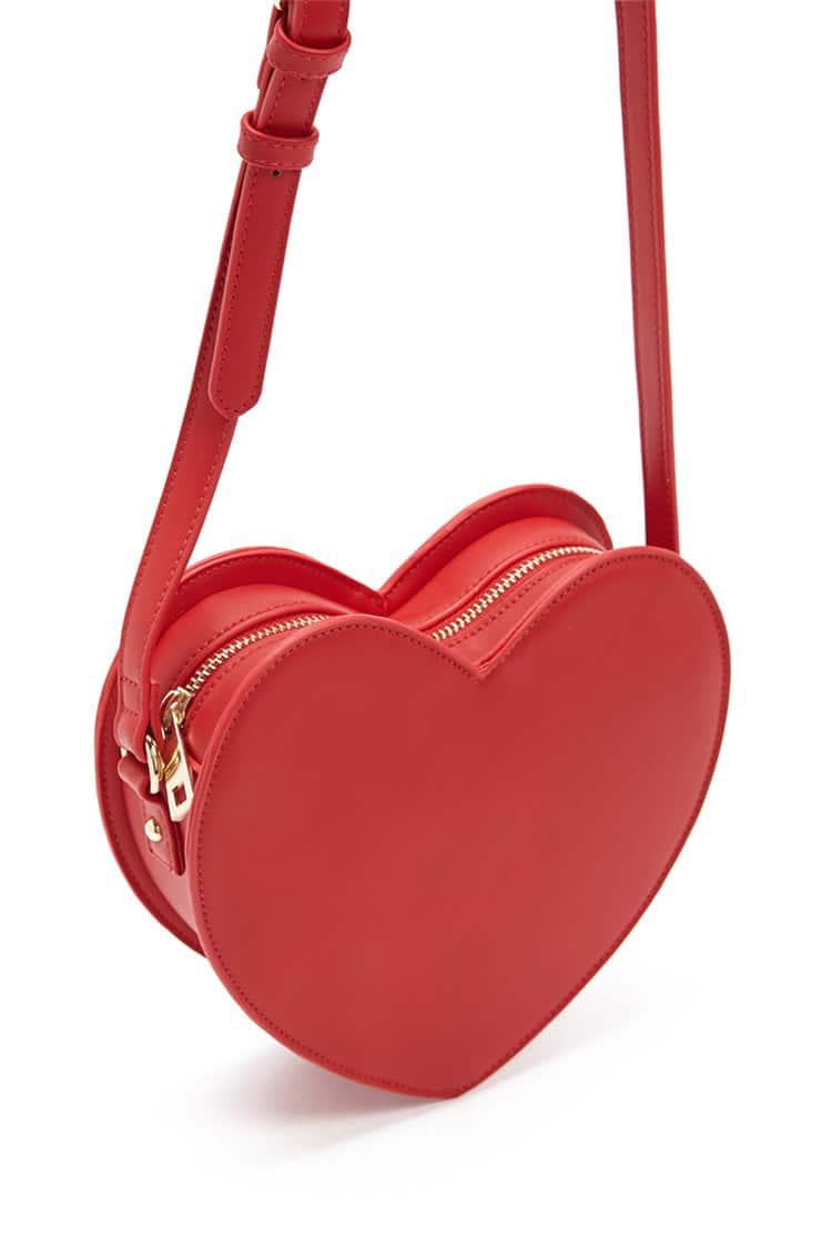Forever 21 Heart Crossbody Bag in Red - Lyst