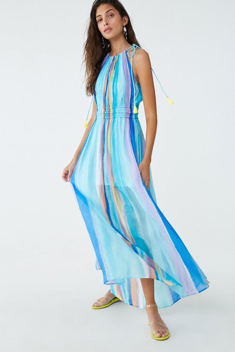 blue ombre maxi dress