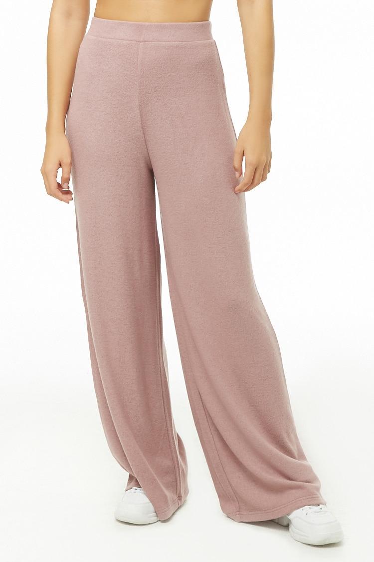 wide leg fleece sweatpants