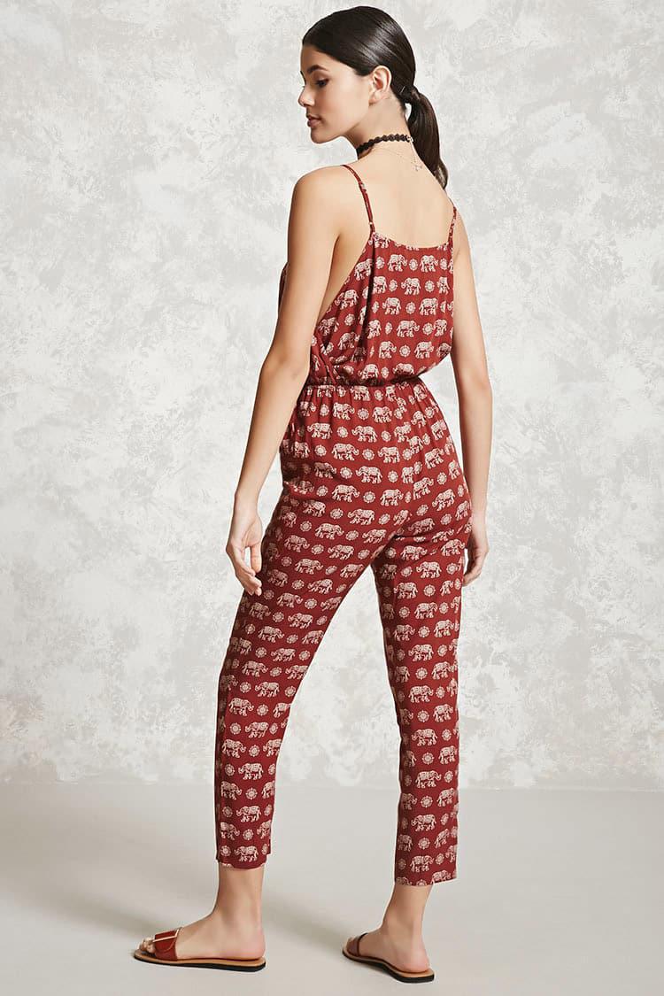 elephant print jumpsuit