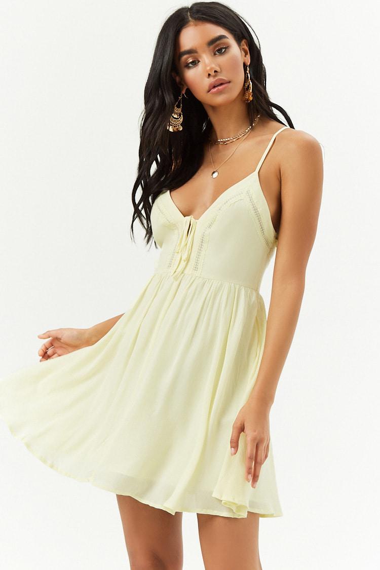 light yellow skater dress