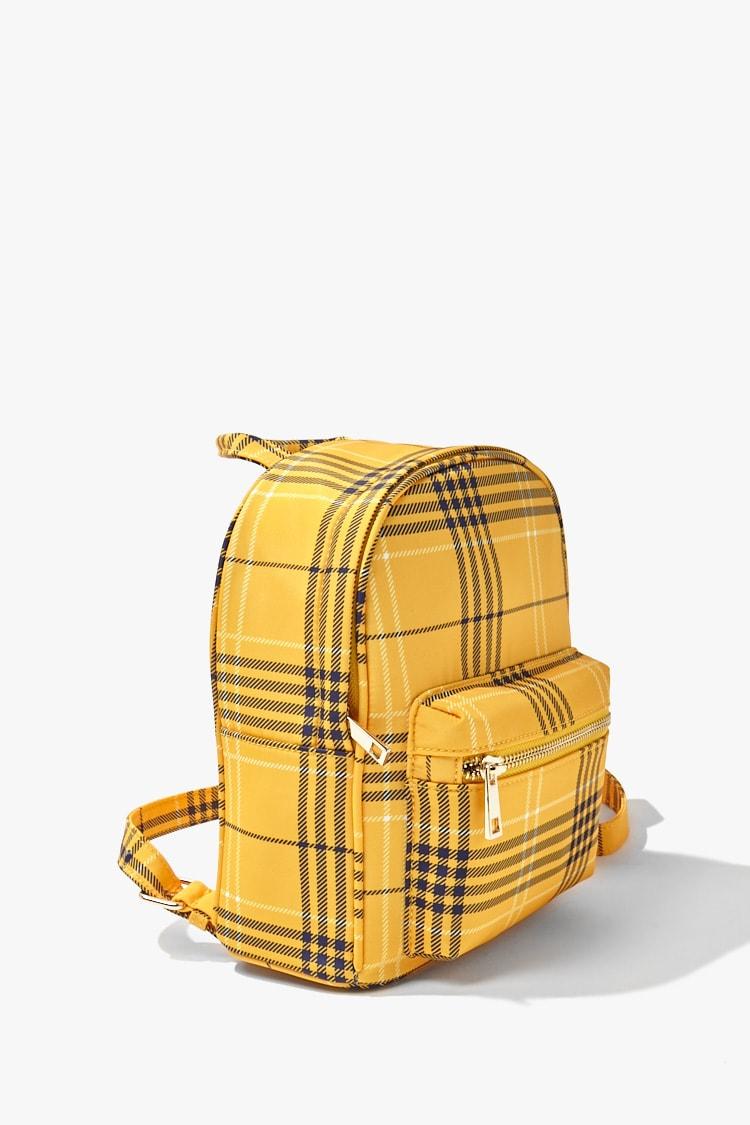 Yellow plaid backpack Outlet