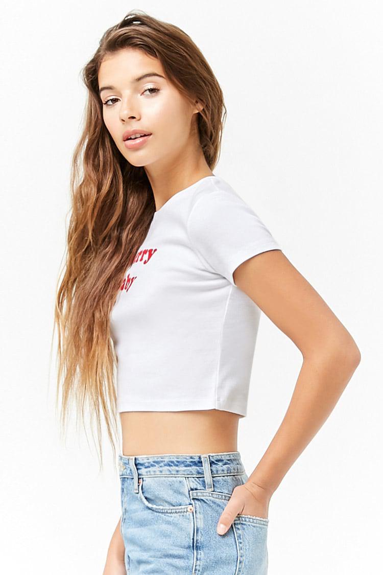 forever 21 cropped tee
