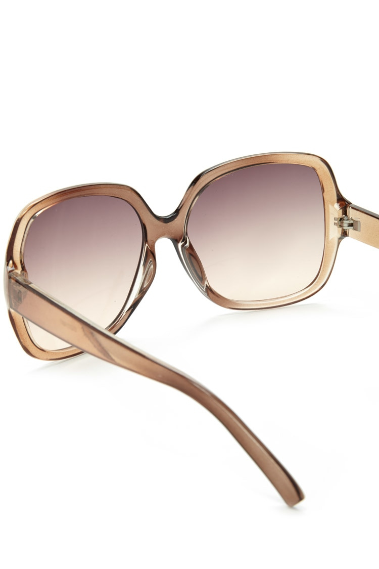 Forever 21 Oversized Square Sunglasses in Brown - Lyst