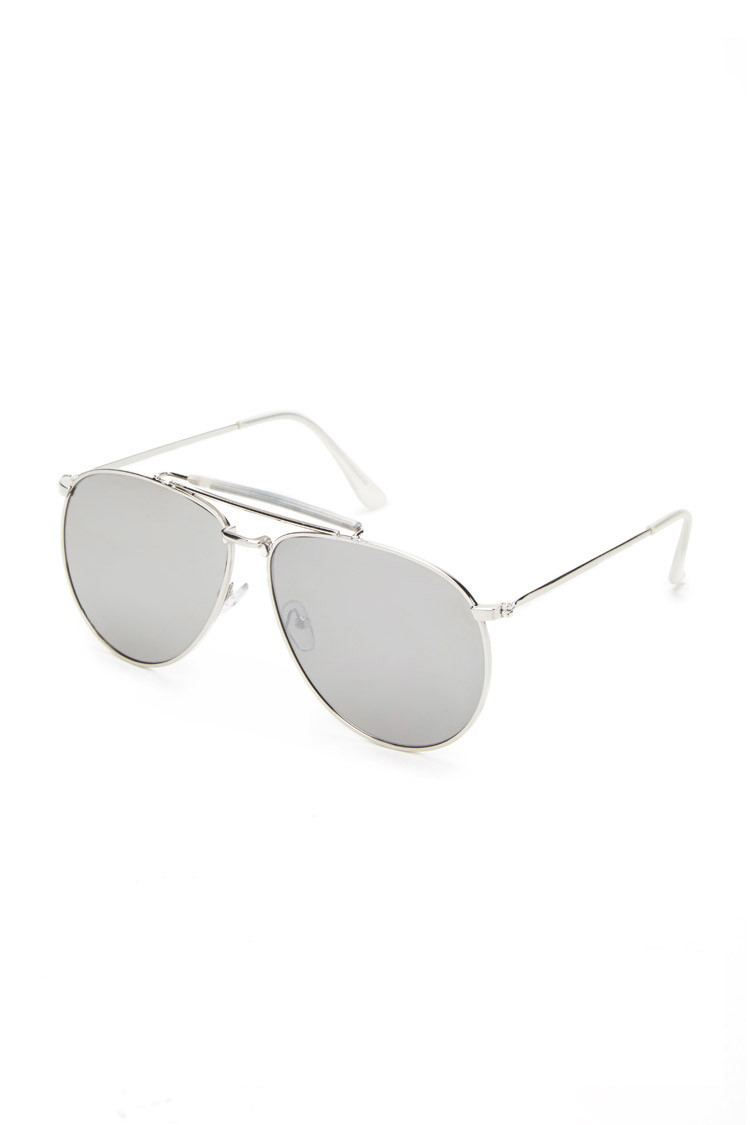 Forever 21 Aviator Sunglasses in Metallic | Lyst
