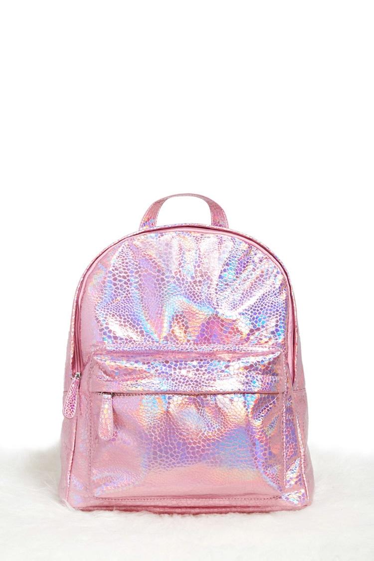 pink iridescent backpack