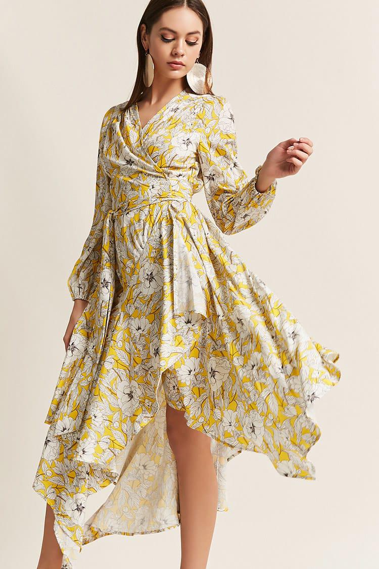handkerchief wrap dress