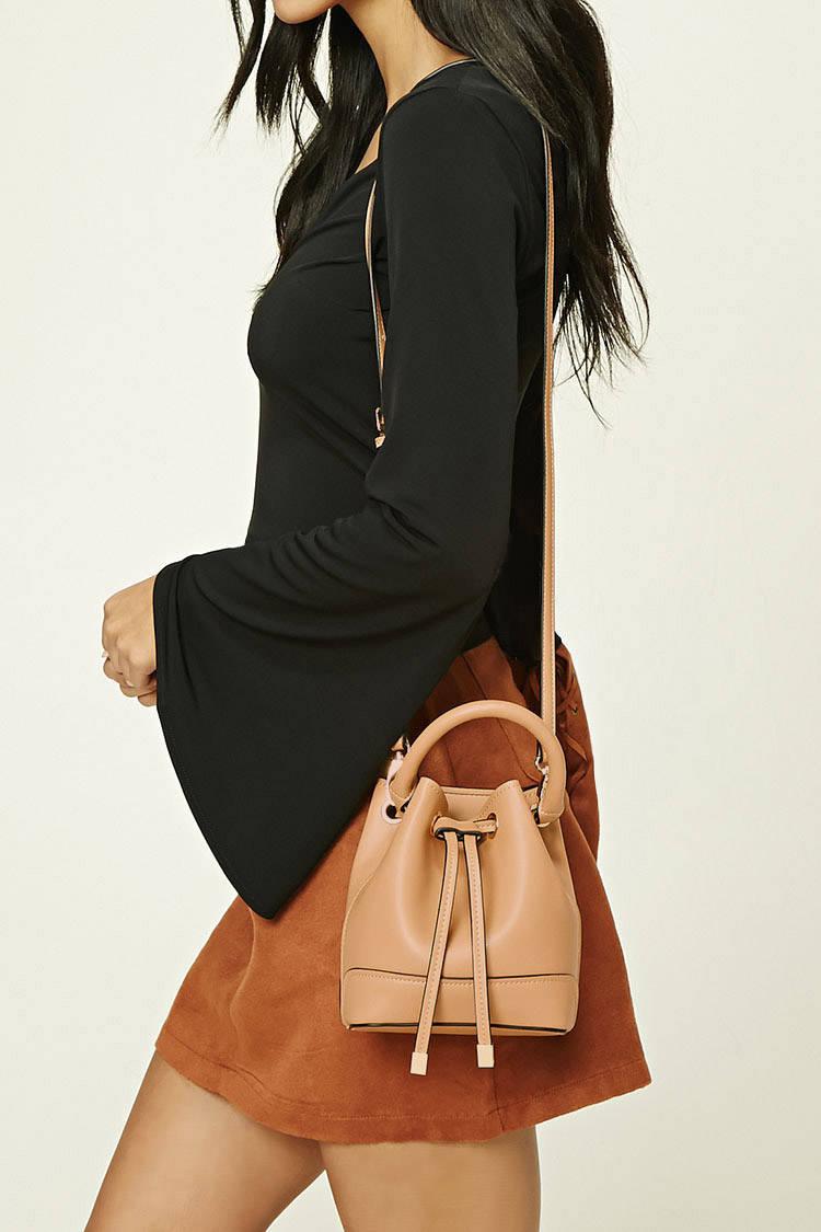Forever 21 Faux Leather Mini Bucket Bag - Lyst