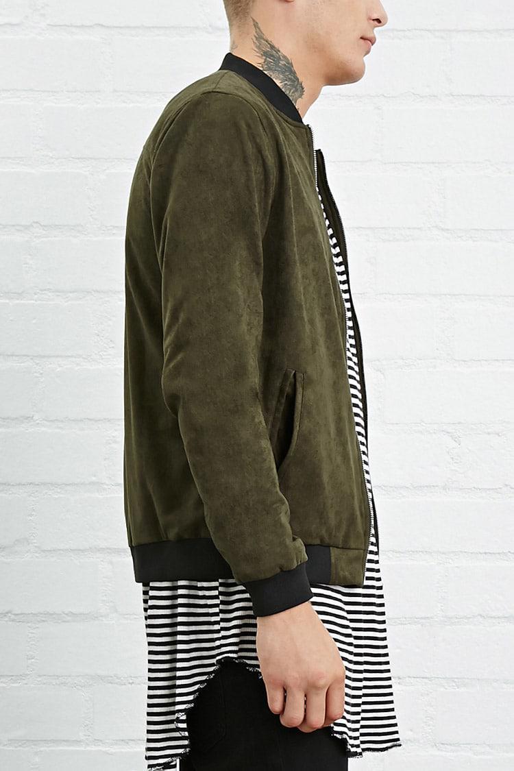 forever 21 olive green bomber jacket