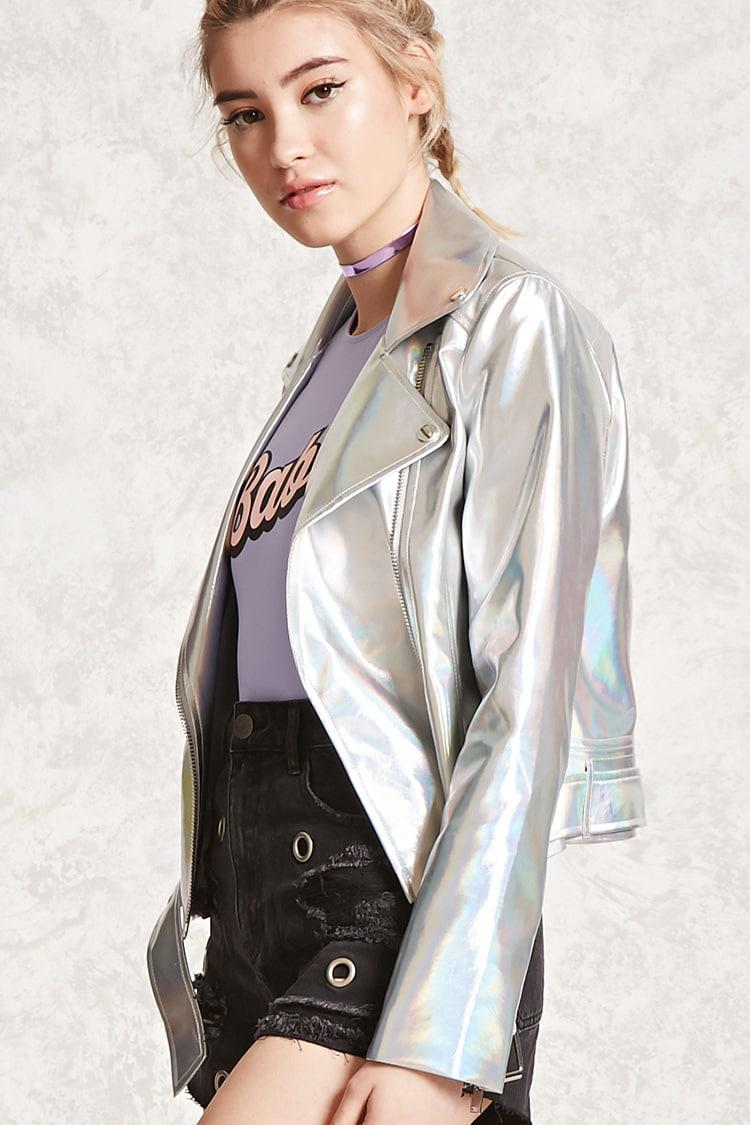 liam iridescent moto jacket