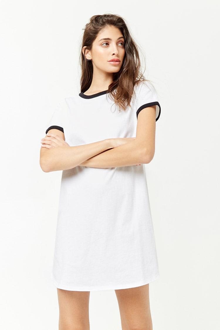 forever 21 white shirt dress