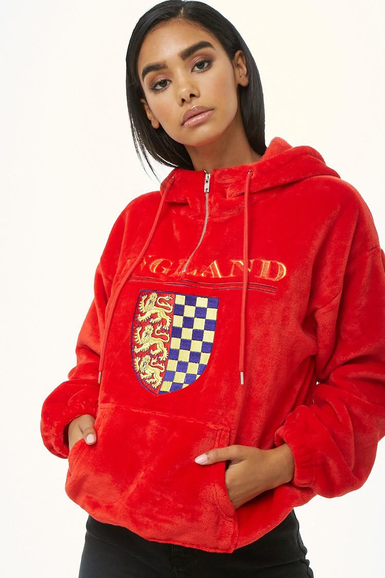 red thriving hoodie