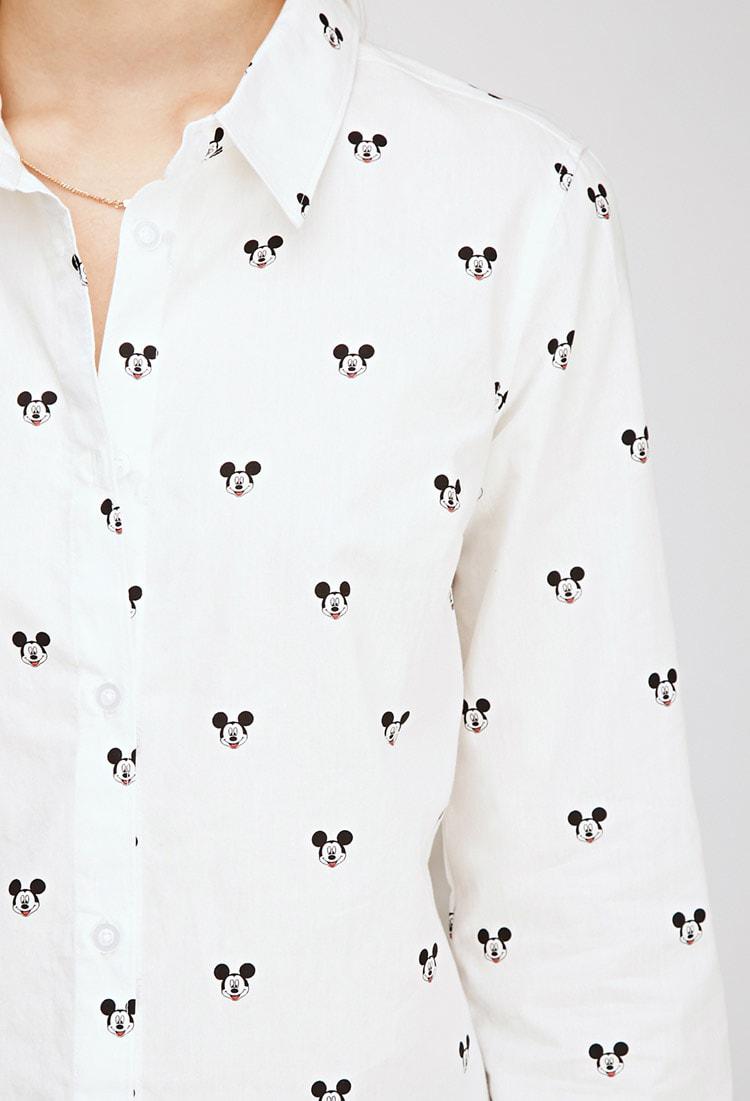 Forever 21 Mickey Mouse Print Shirt You 