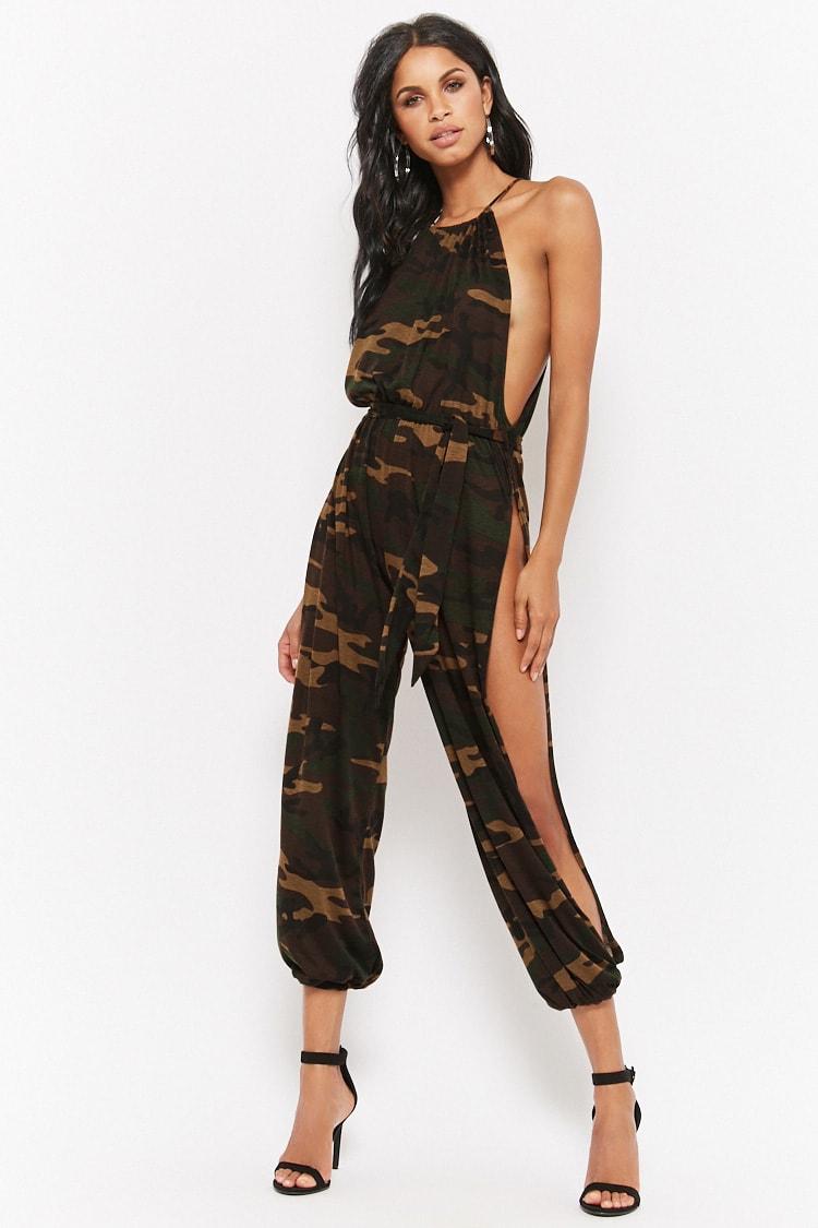 forever 21 camo jumpsuit