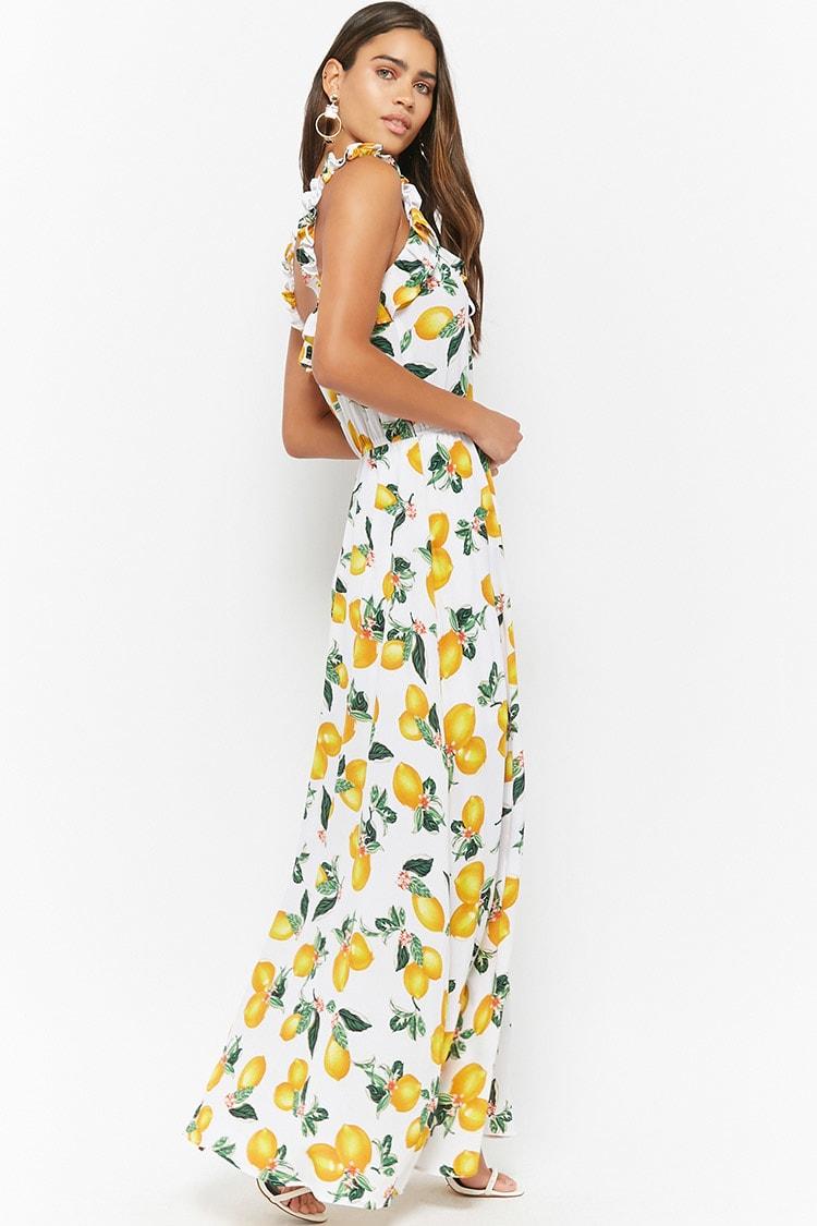 Eta Lemon Print Maxi Dress ...
