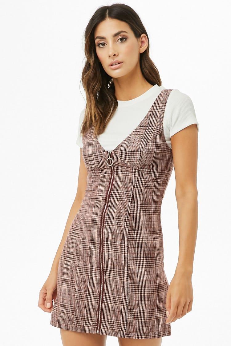 glen plaid mini dress